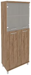 Офисный шкаф высокий широкий со стеклом