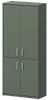 Офисный шкаф комбинированный закрытый (ручки Серые или Черные)